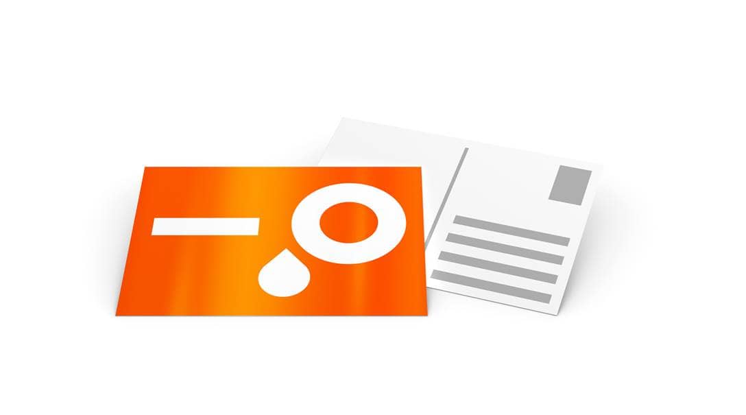 Tarjetas postales barniz UV