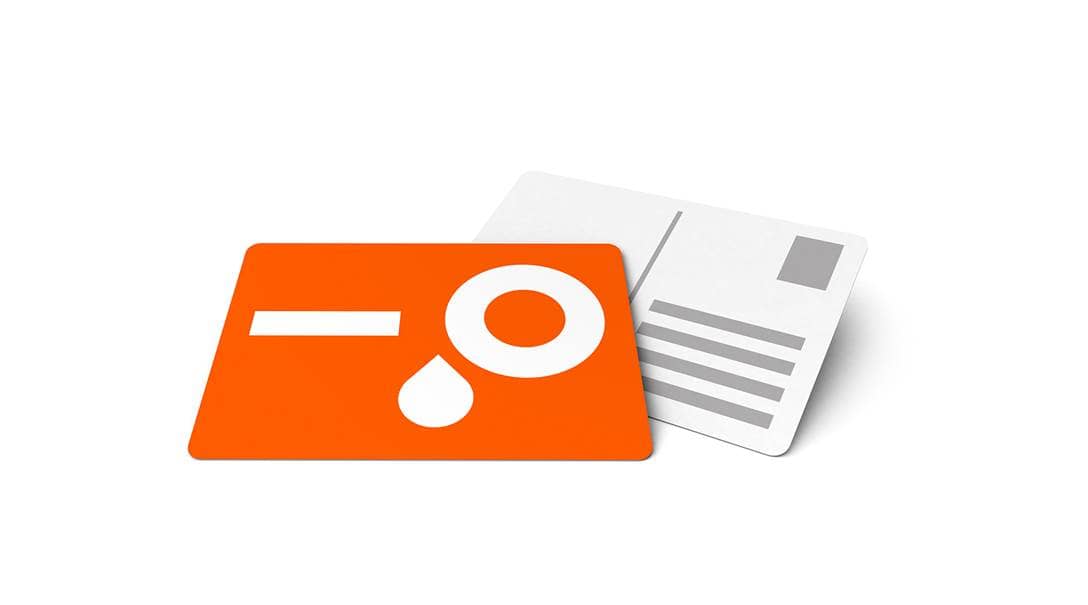 Tarjetas postales con bordes redondeados