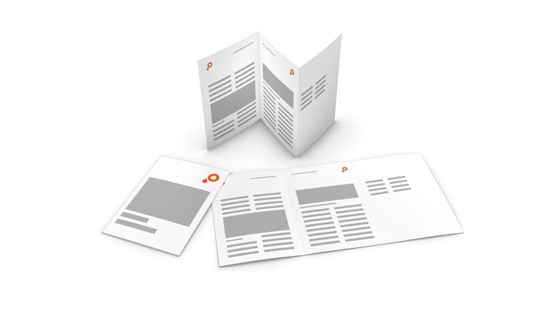 Folletos plegado en acordéon vertical