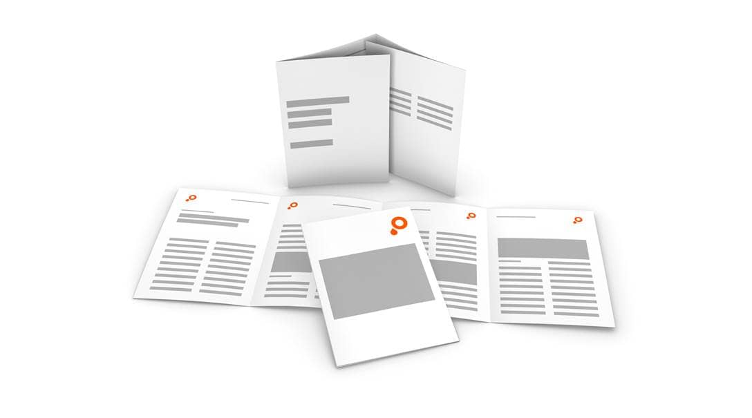 Folletos plegado en ventana 6 8caras