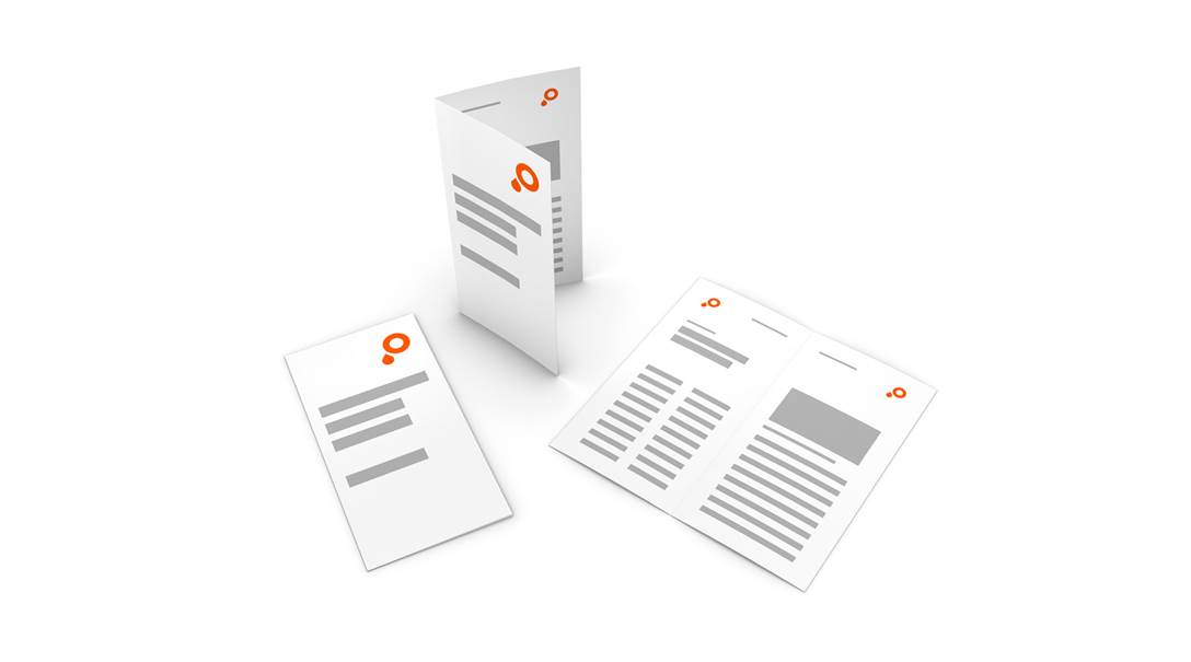 Folletos plegado simple