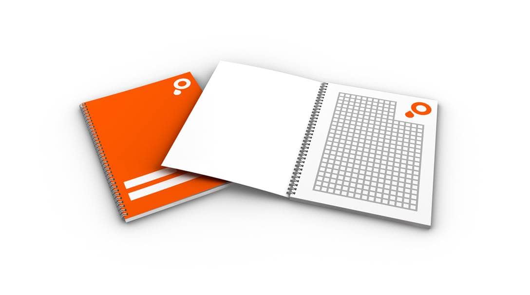 Bloc de notas espiral metálica