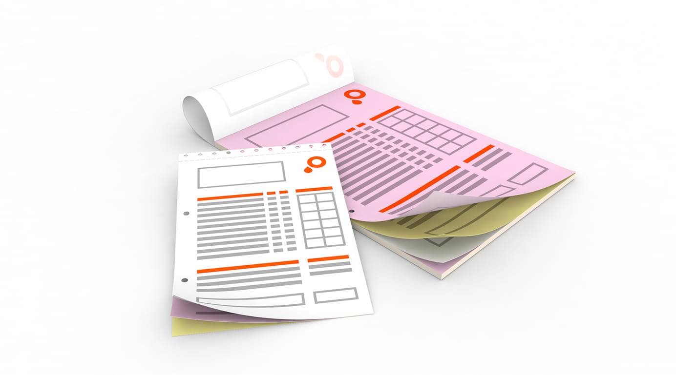 Talonarios autocopiativos encolados