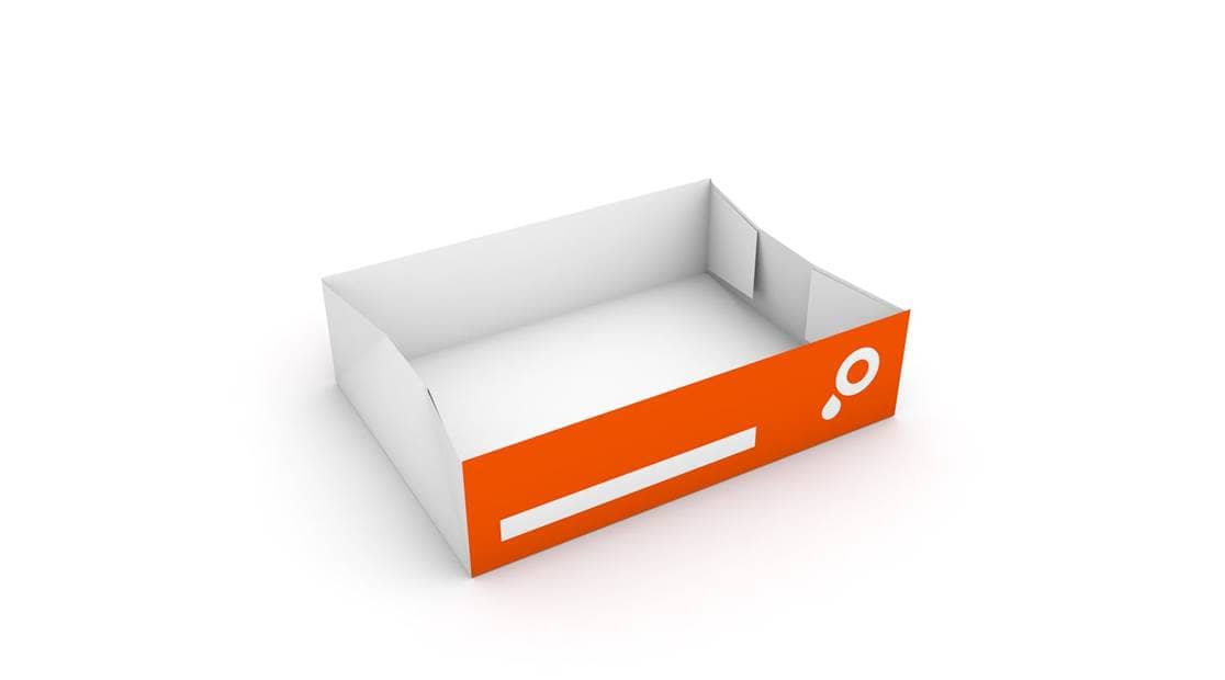 Bandeja de cartón 4 puntos