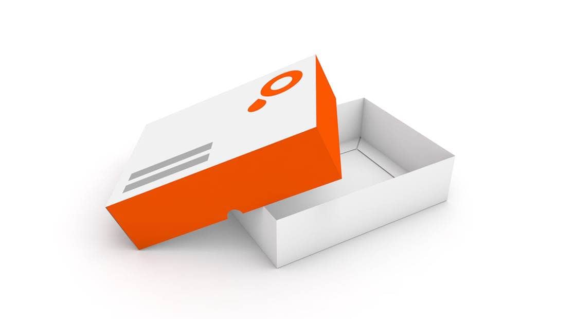 Caja telescópica automontable con tapa separada