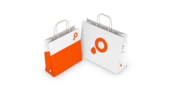 Con asa de papel entorchado