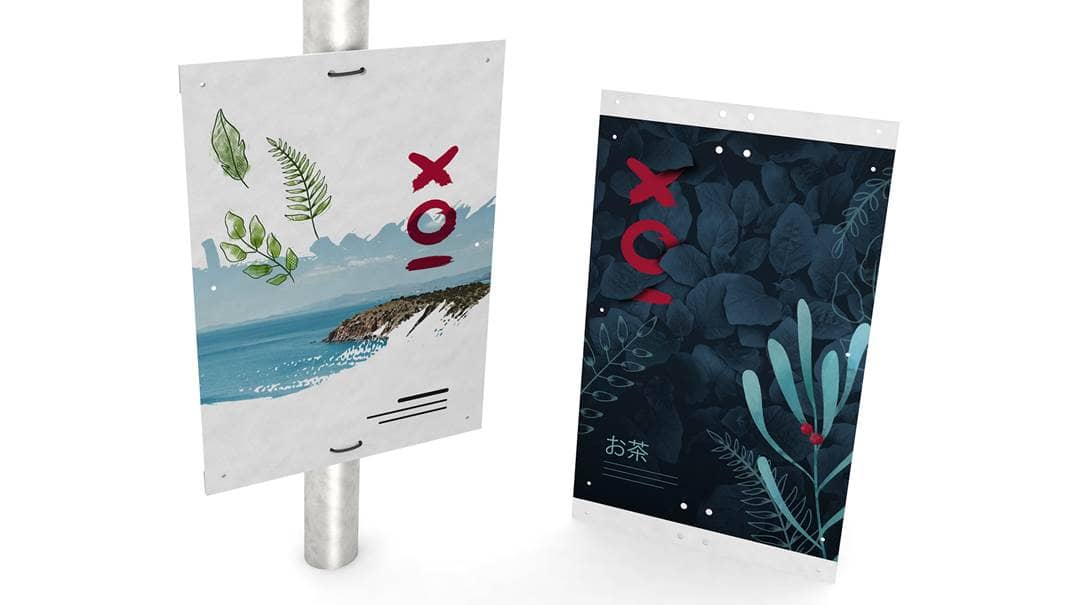 Cartel plastificado para exteriores