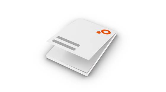 Notas adhesivas con tapa blanda apertura superior