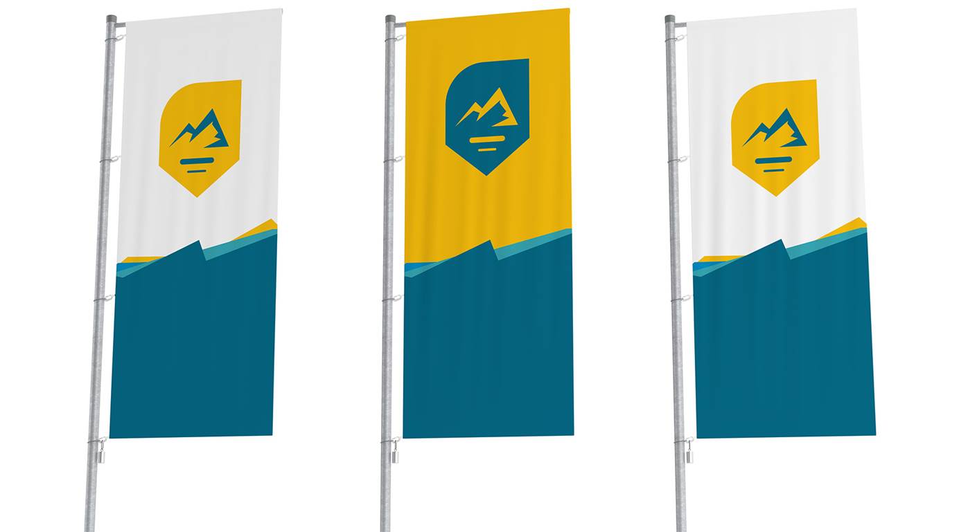 Banderas para mástil con brazo horizontal