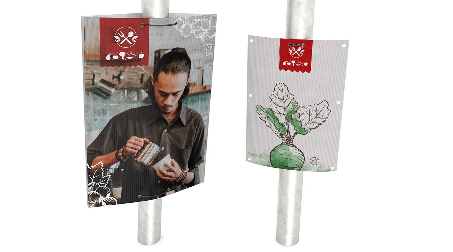 Cartel de plástico corrugado