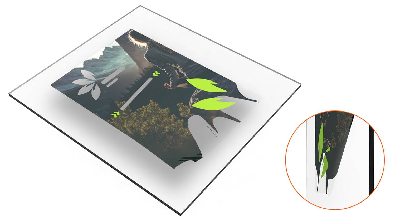 Vinilo invertido transparente