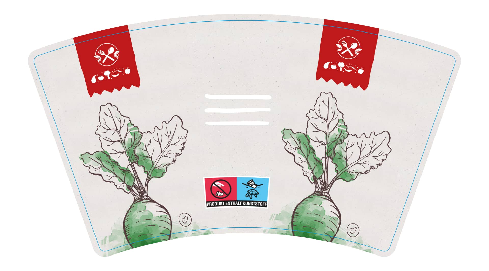 Vasos de cartón con etiquetado obligatorio