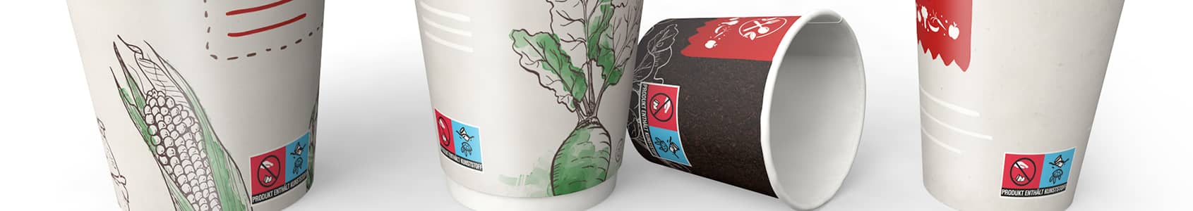 Etiquetado obligatorio para vasos de cartón para bebidas